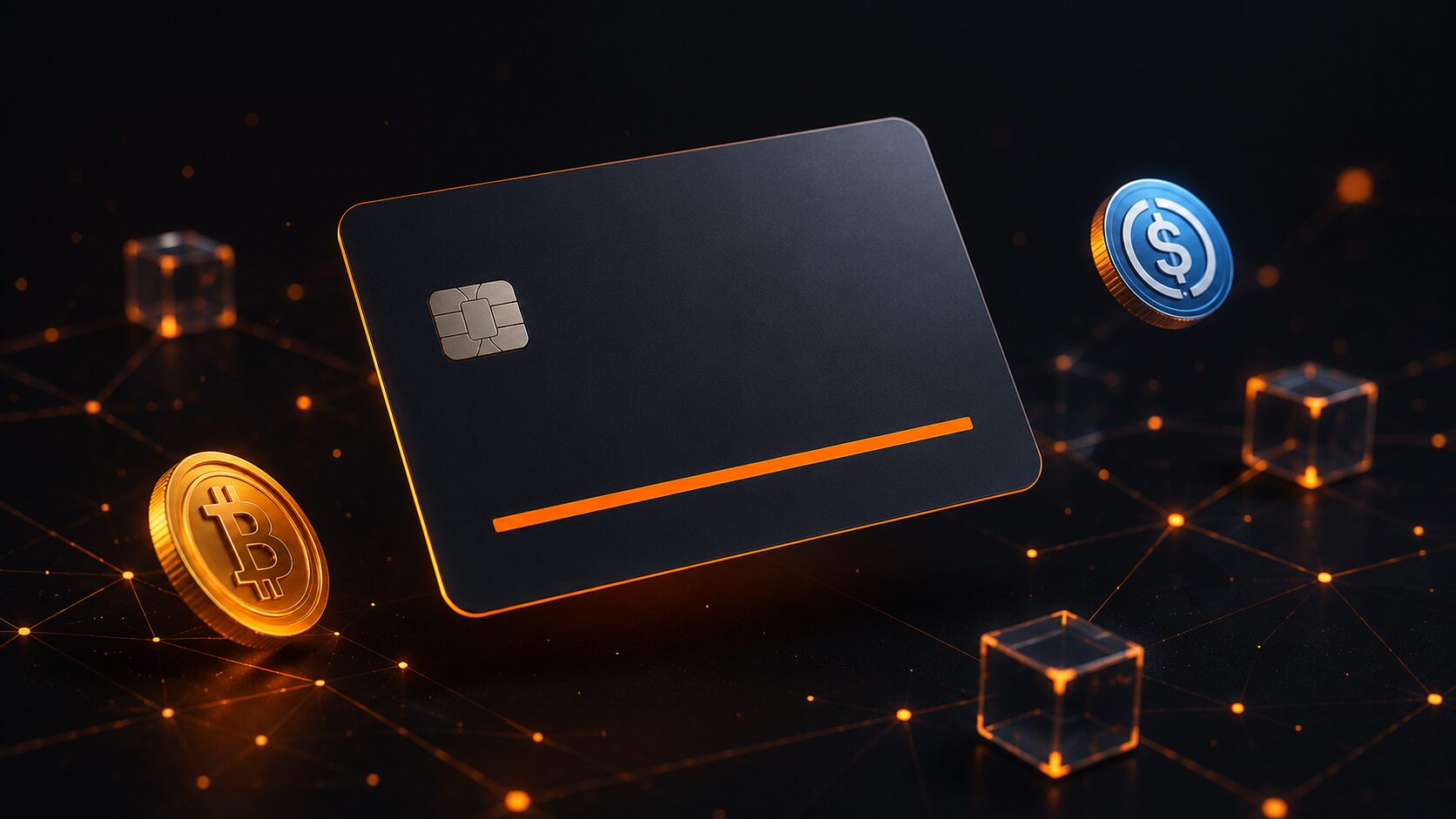 Paying with a crypto card via contactless phone tap