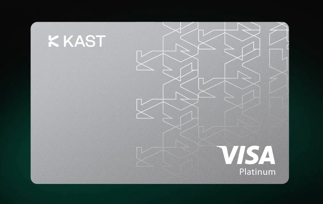 KAST Visa Platinum card — K Card design