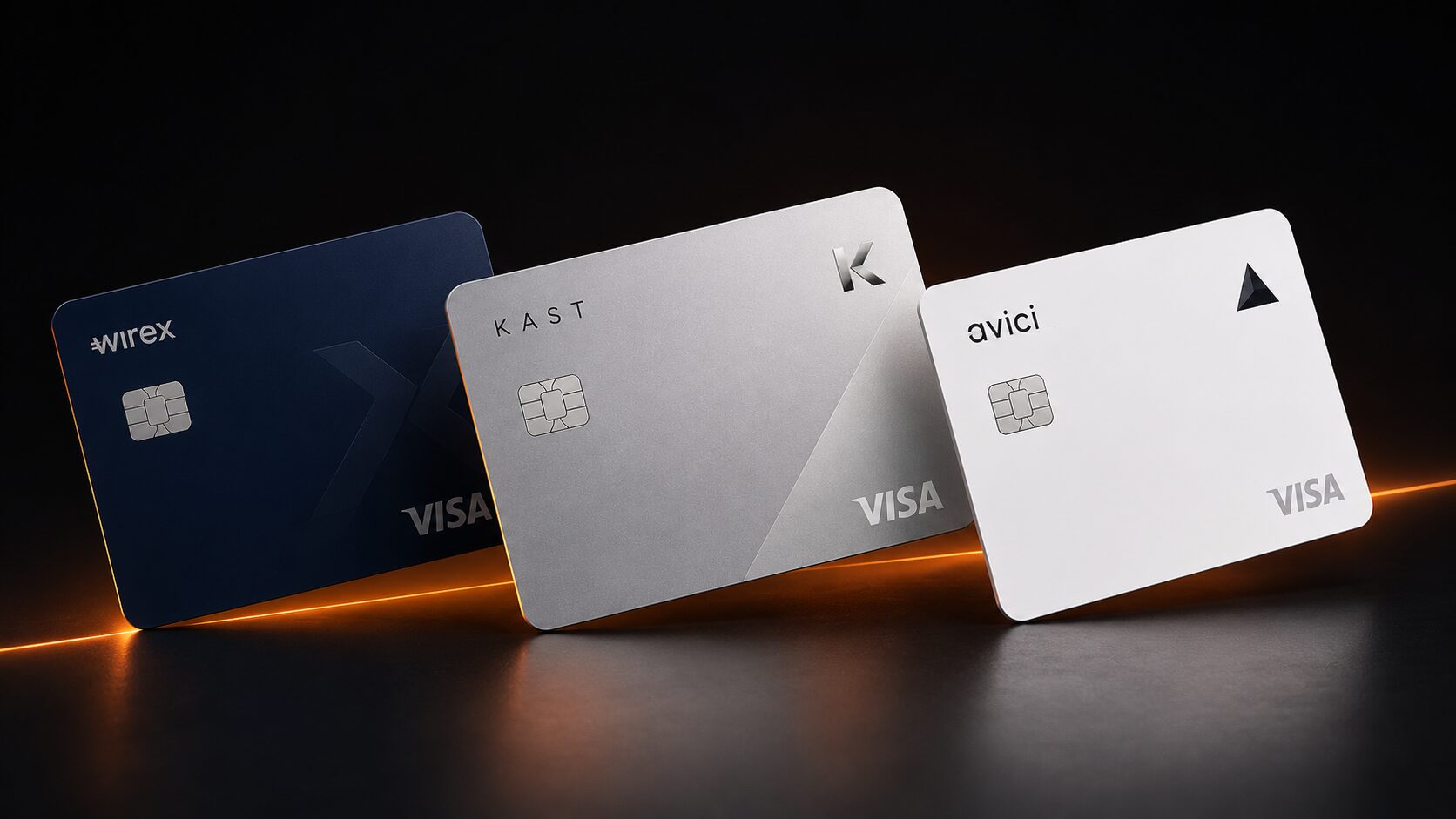 Wirex, KAST and Avici crypto cards compared
