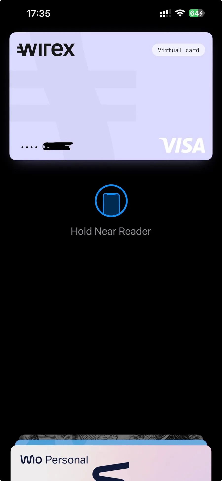 Wirex virtual card added to Apple Wallet for contactless payment